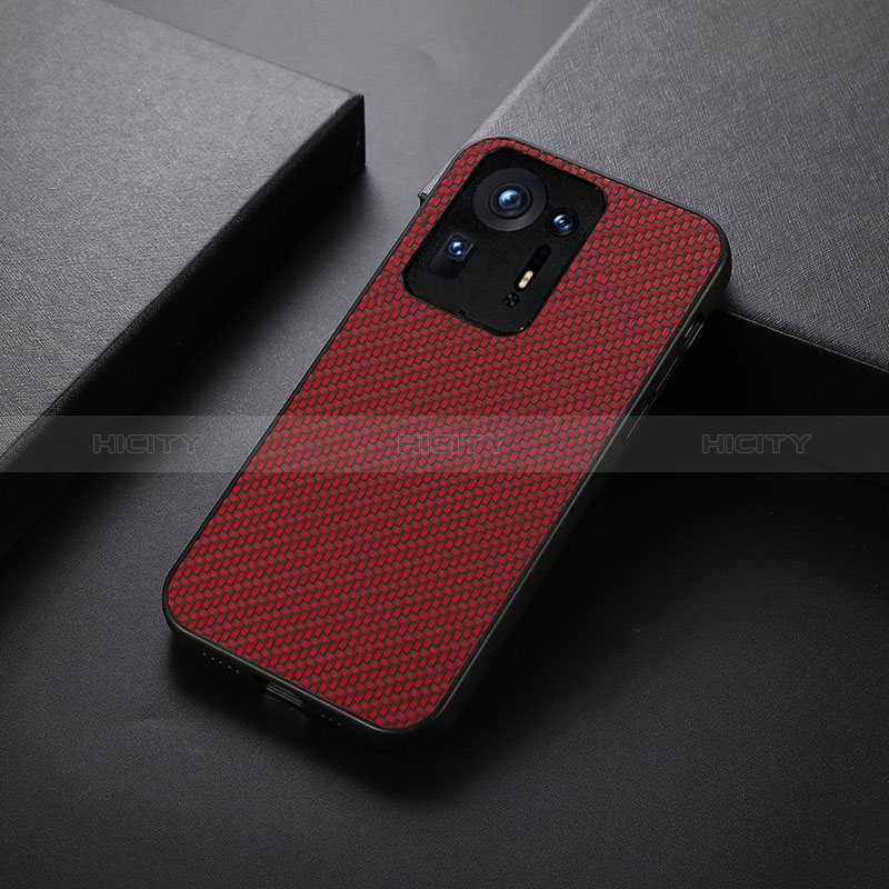 Custodia Lusso Pelle Cover B07H per Xiaomi Mi Mix 4 5G Rosso