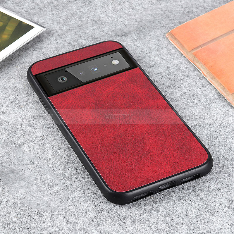 Custodia Lusso Pelle Cover B08H per Google Pixel 6 5G Rosso