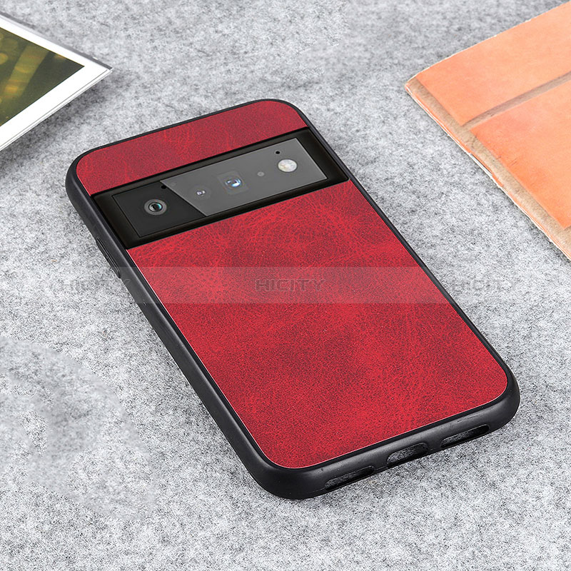 Custodia Lusso Pelle Cover B08H per Google Pixel 6 Pro 5G Rosso