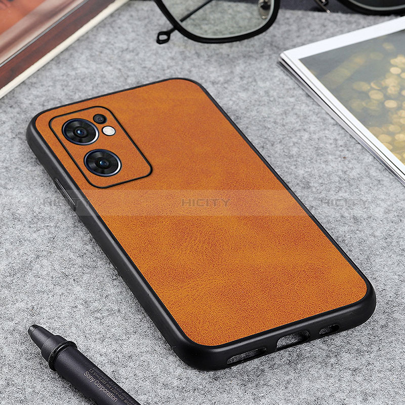 Custodia Lusso Pelle Cover B08H per OnePlus Nord CE 2 5G Marrone