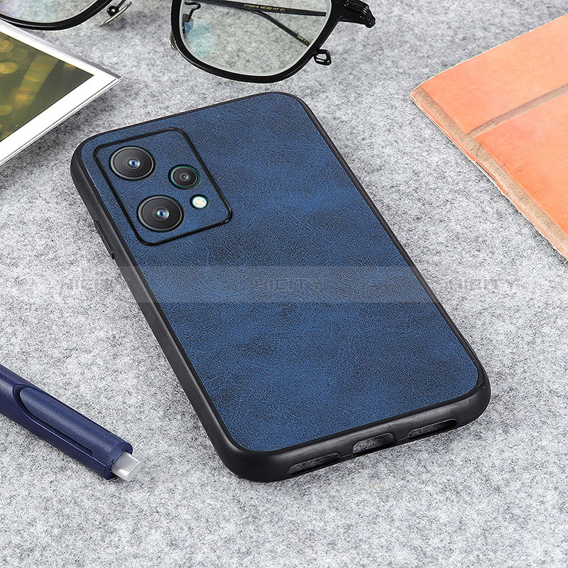 Custodia Lusso Pelle Cover B08H per Realme 9 Pro 5G Blu