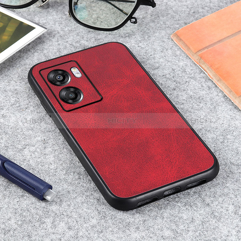 Custodia Lusso Pelle Cover B08H per Realme Q5i 5G Rosso