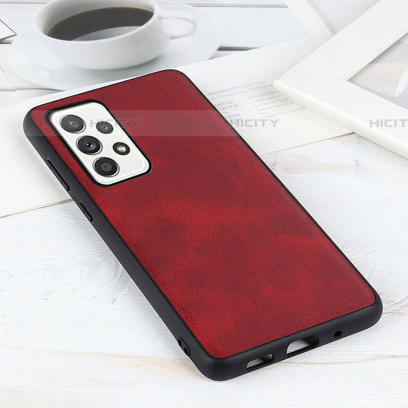 Custodia Lusso Pelle Cover B08H per Samsung Galaxy A52 4G Rosso