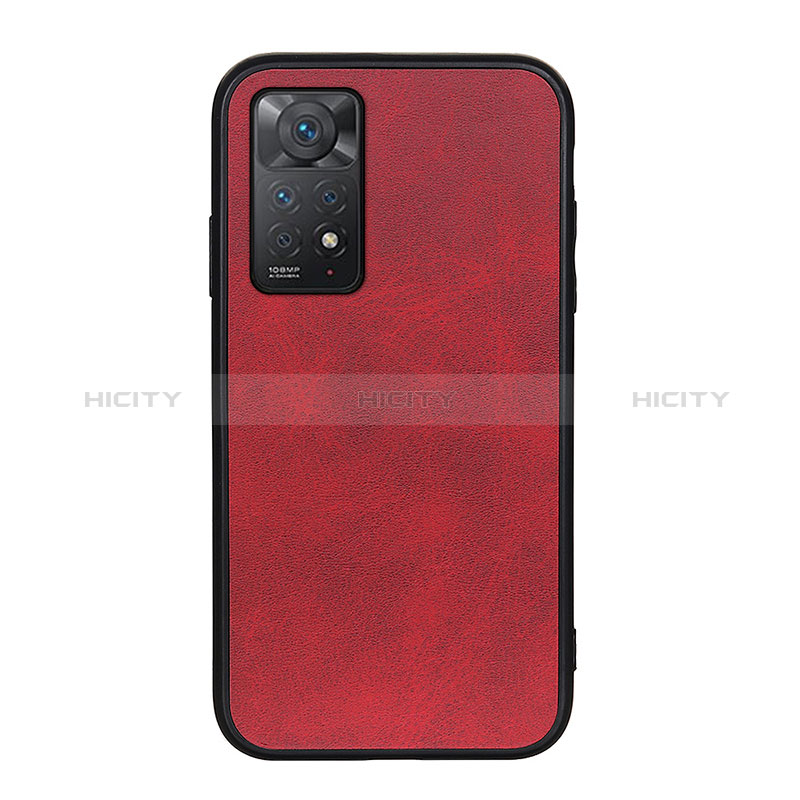 Custodia Lusso Pelle Cover B08H per Xiaomi Redmi Note 11 Pro 4G Rosso