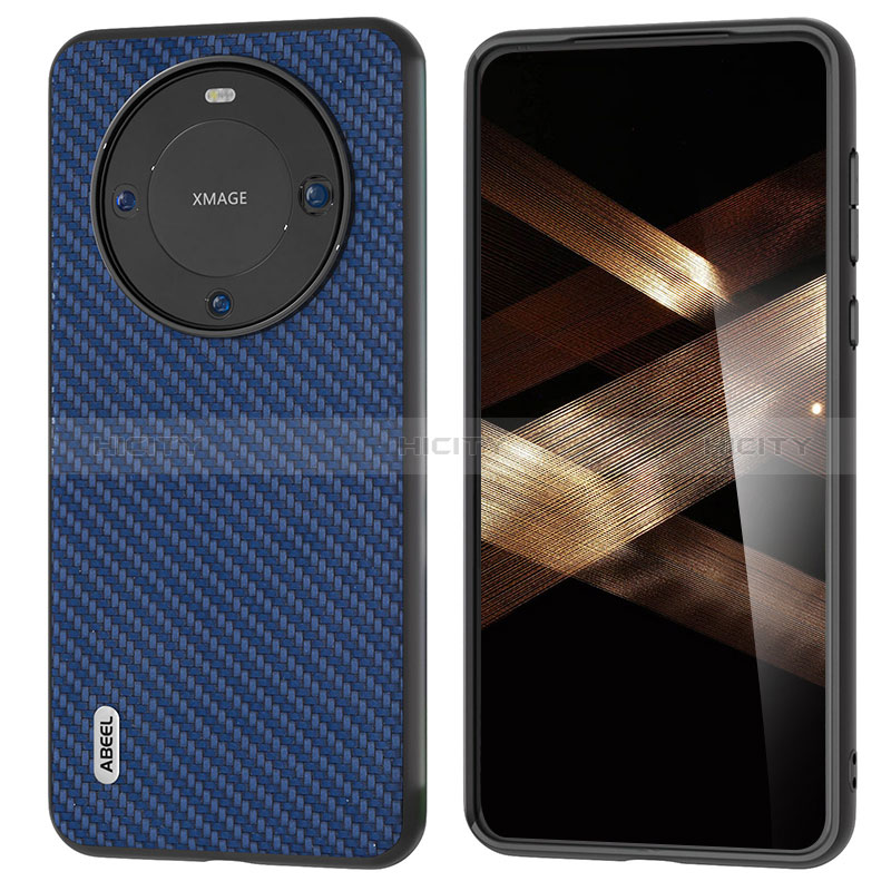 Custodia Lusso Pelle Cover BH3 per Huawei Mate 60 Blu Notte