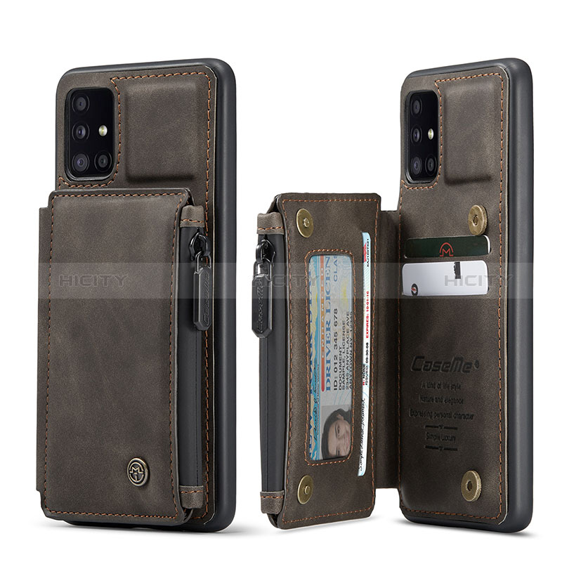 Custodia Lusso Pelle Cover C01S per Samsung Galaxy A51 4G Marrone