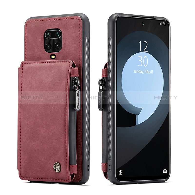 Custodia Lusso Pelle Cover C01S per Xiaomi Redmi Note 9 Pro Rosso