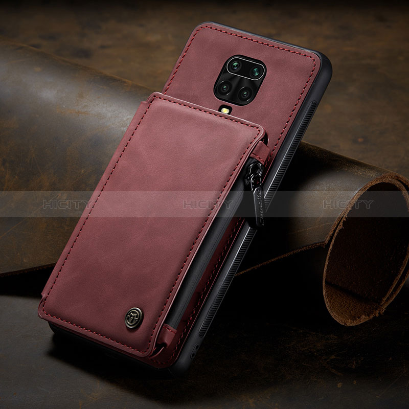 Custodia Lusso Pelle Cover C02S per Xiaomi Poco M2 Pro Rosso