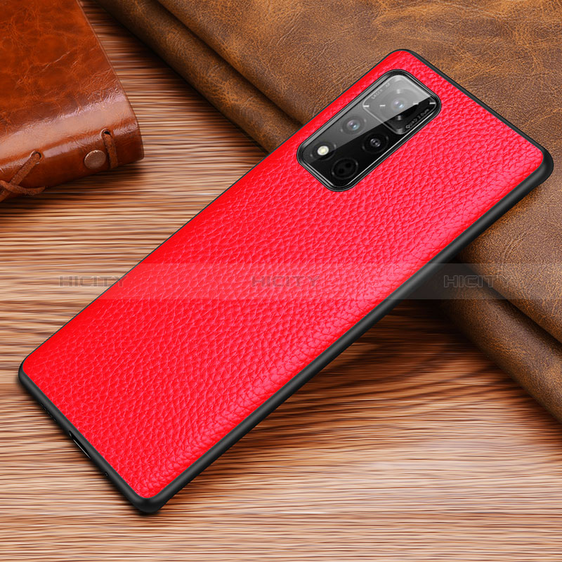 Custodia Lusso Pelle Cover DL1 per Huawei Honor V40 5G Rosso