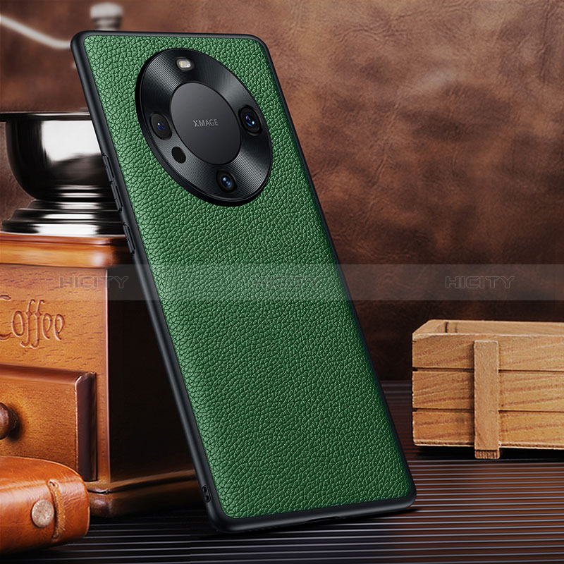 Custodia Lusso Pelle Cover DL1 per Huawei Mate 60 Pro Verde