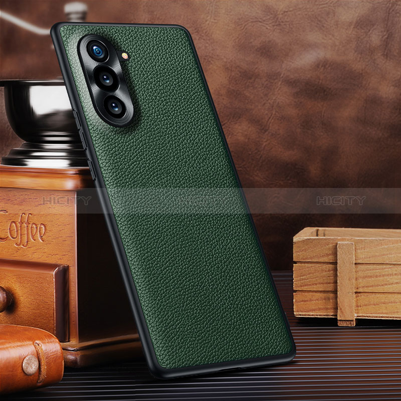 Custodia Lusso Pelle Cover DL1 per Huawei Nova 10 Verde