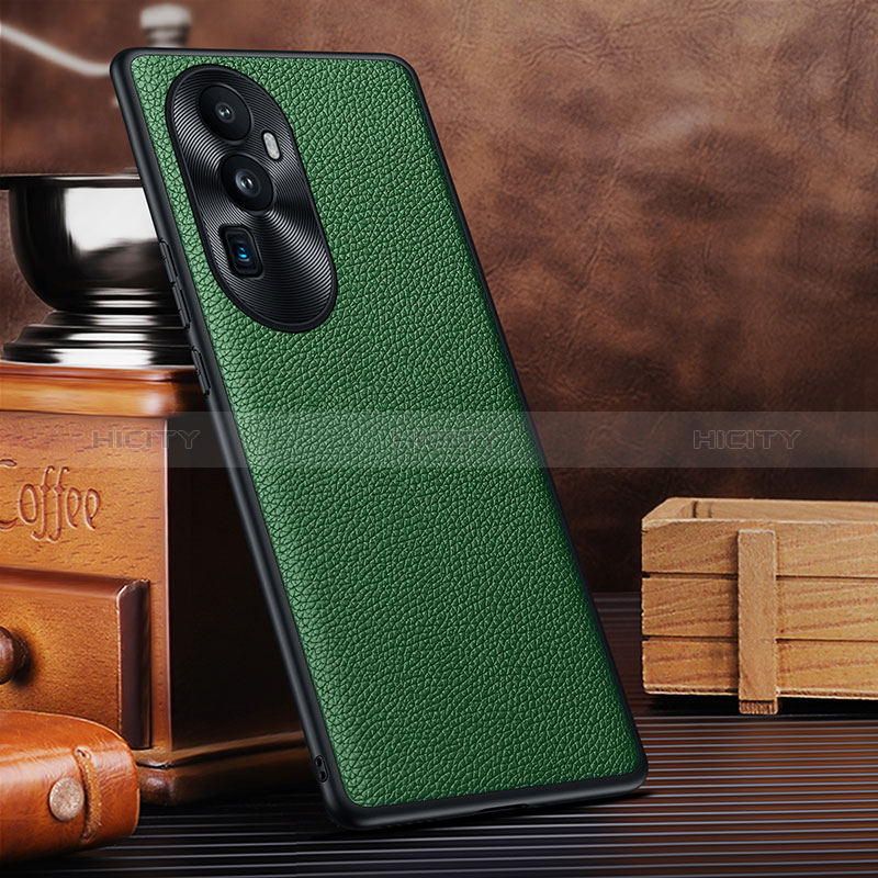 Custodia Lusso Pelle Cover DL1 per Oppo Reno10 Pro+ Plus 5G Verde