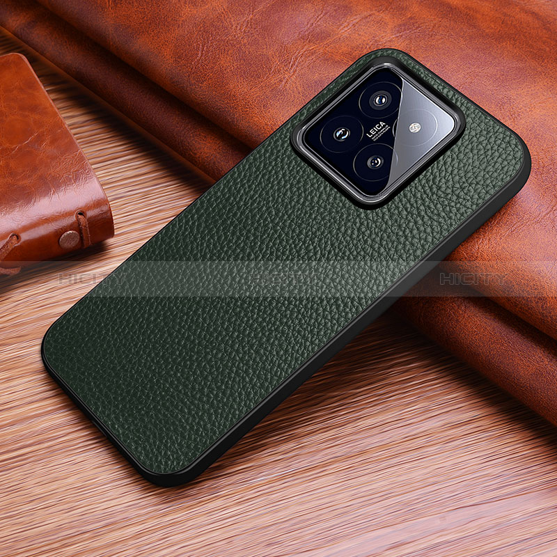 Custodia Lusso Pelle Cover DL1 per Xiaomi Mi 14 5G Verde