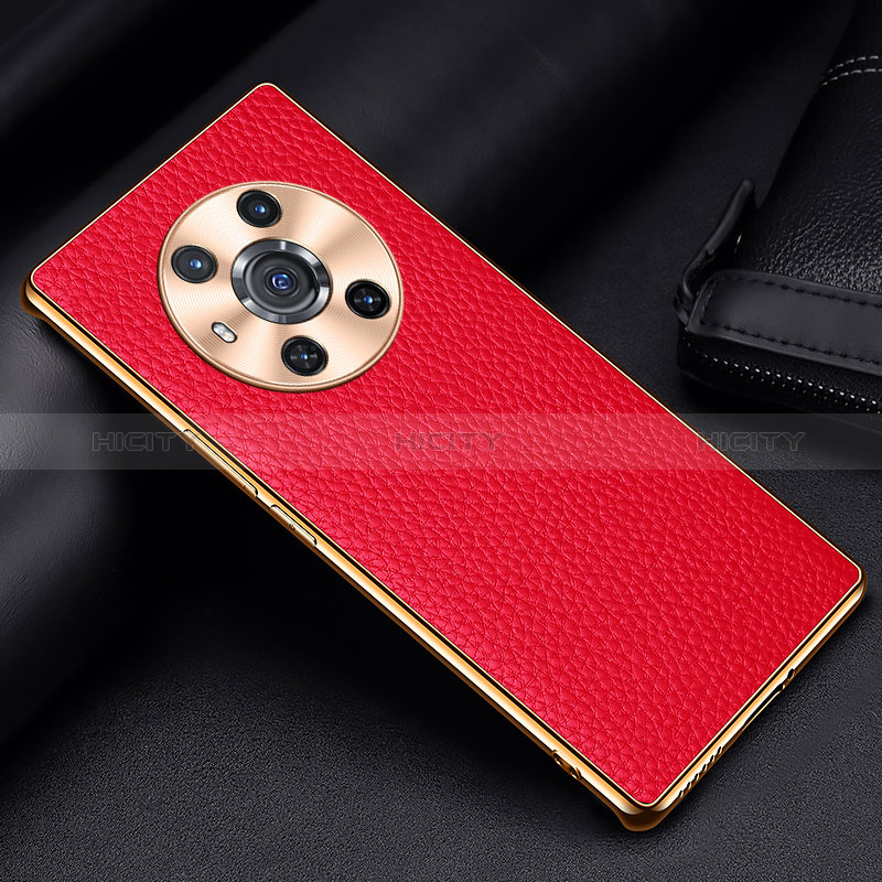 Custodia Lusso Pelle Cover DL2 per Huawei Honor Magic3 5G Rosso