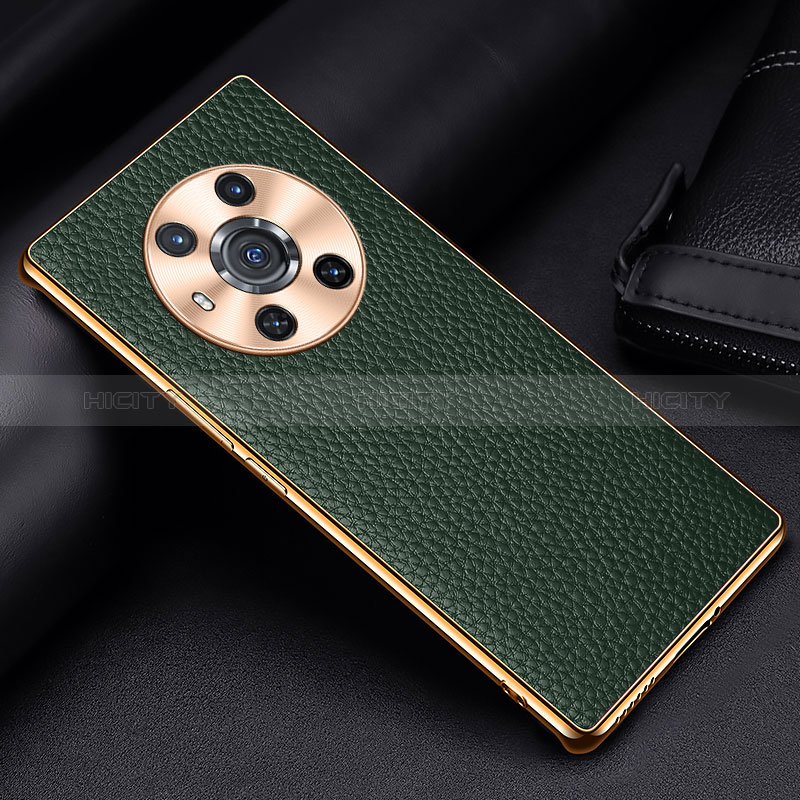 Custodia Lusso Pelle Cover DL2 per Huawei Honor Magic3 5G Verde