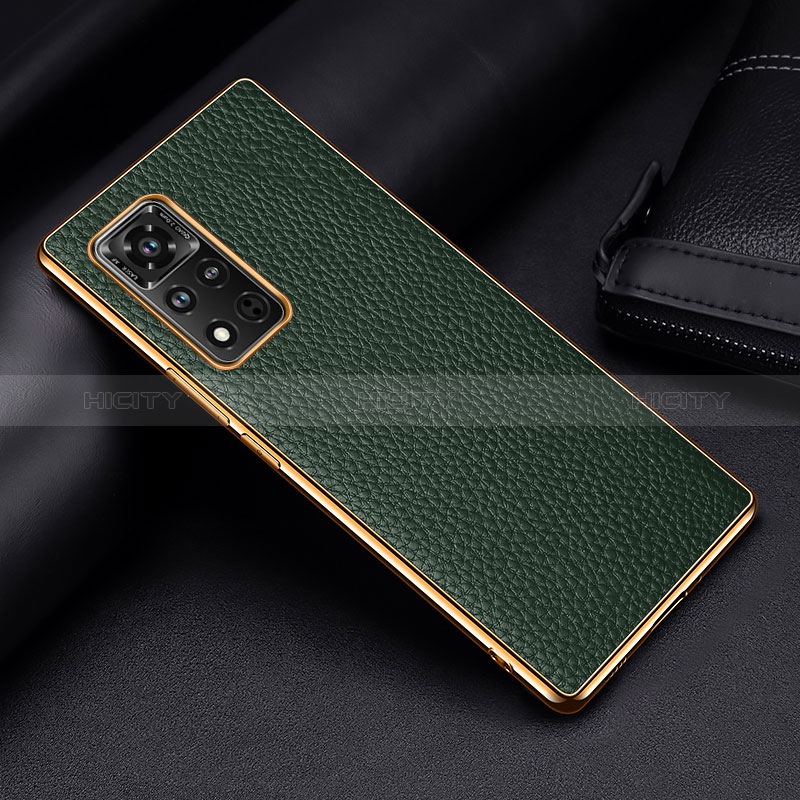 Custodia Lusso Pelle Cover DL2 per Huawei Honor V40 5G Verde