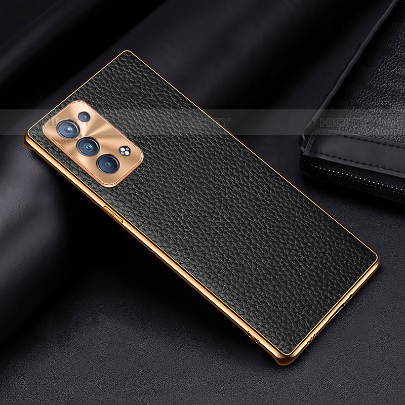 Custodia Lusso Pelle Cover DL2 per Oppo Reno6 Pro 5G Nero