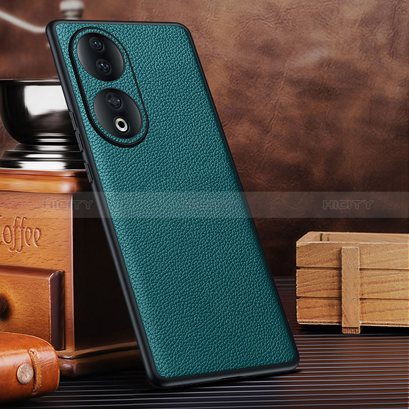 Custodia Lusso Pelle Cover DL3 per Huawei Honor 90 5G Verde