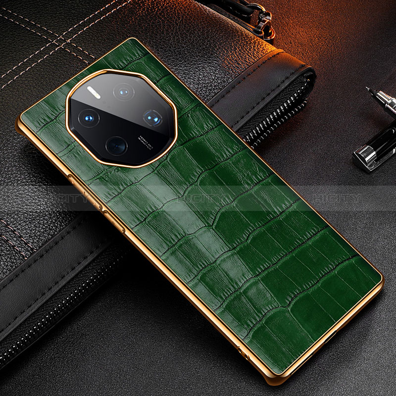 Custodia Lusso Pelle Cover DL3 per Huawei Mate 50 RS Verde