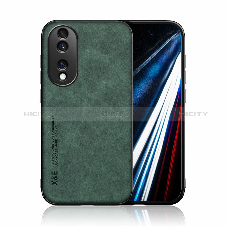 Custodia Lusso Pelle Cover DY1 per Huawei Honor 70 5G Verde