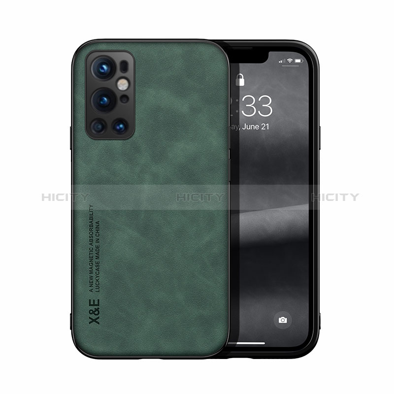 Custodia Lusso Pelle Cover DY1 per OnePlus 9 Pro 5G Verde