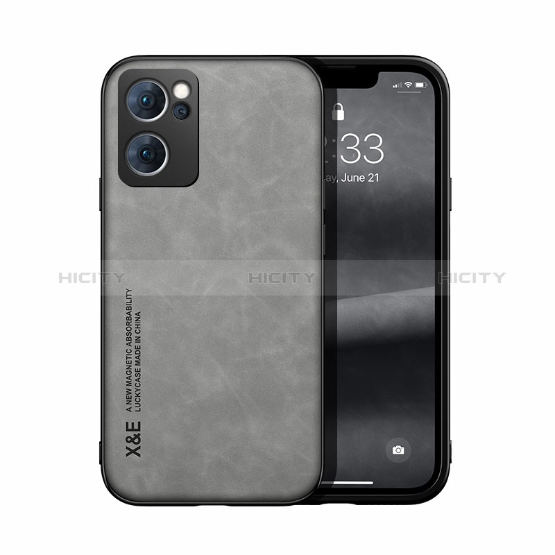 Custodia Lusso Pelle Cover DY1 per OnePlus Nord CE 2 5G Grigio