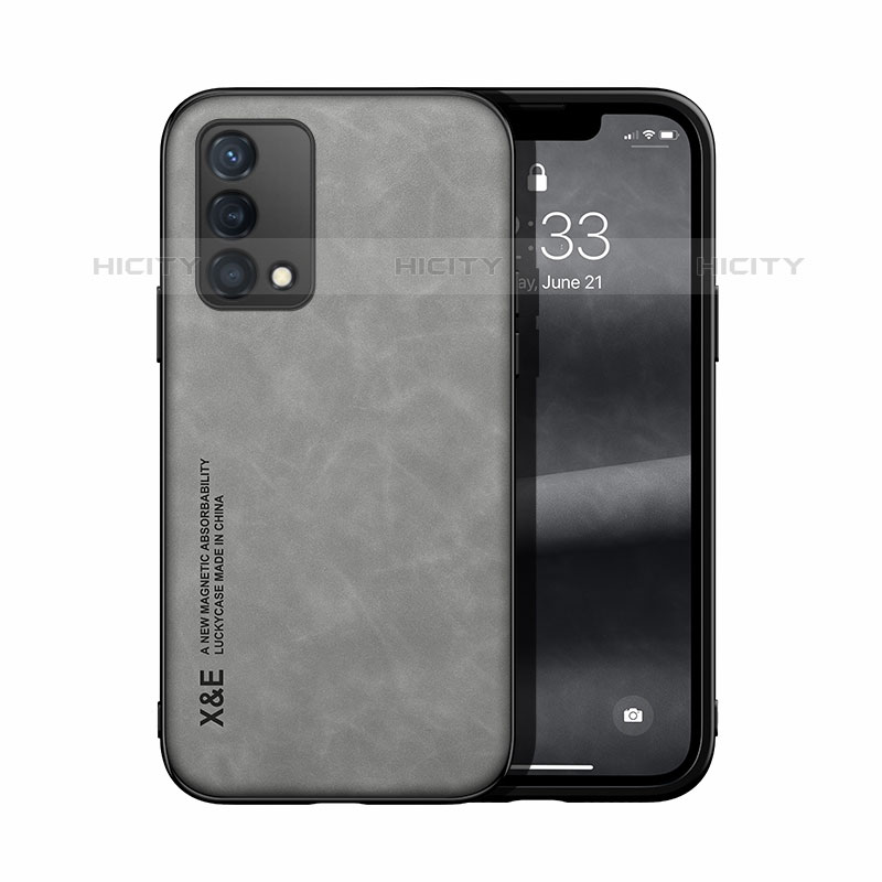 Custodia Lusso Pelle Cover DY1 per Oppo A74 4G Grigio