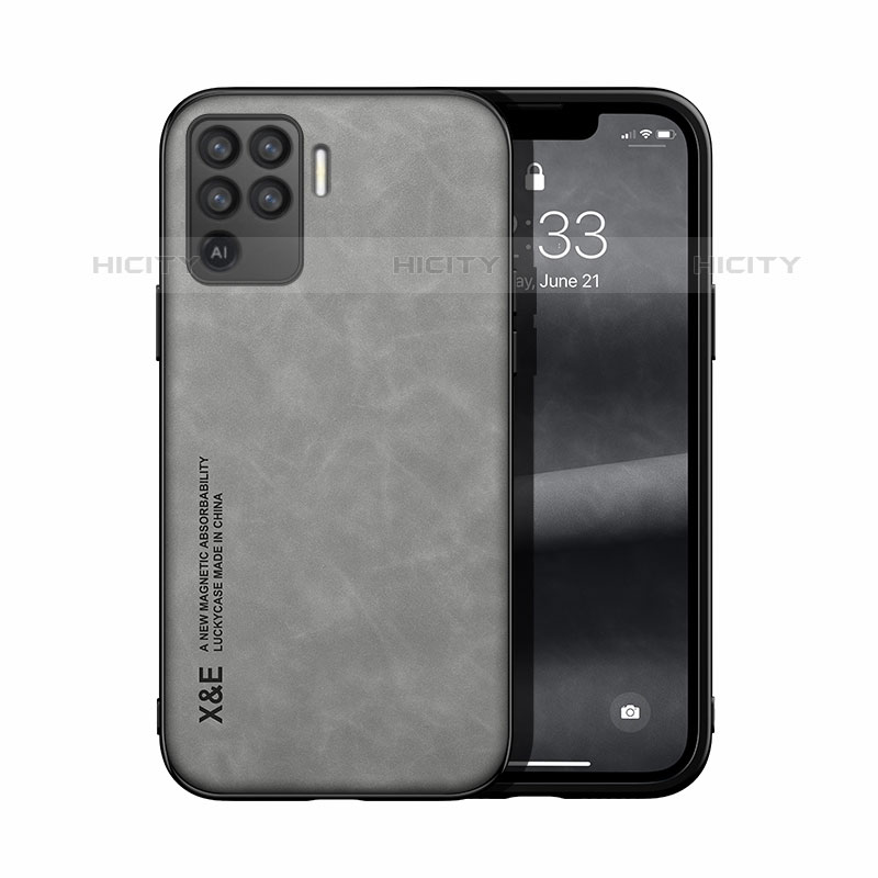 Custodia Lusso Pelle Cover DY1 per Oppo F19 Pro Grigio