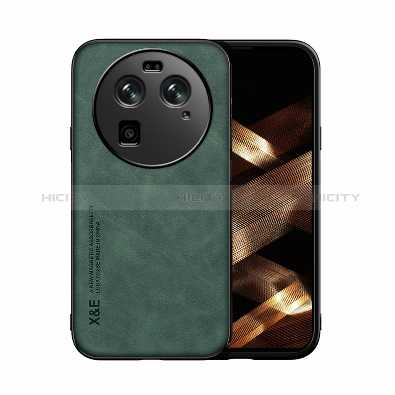 Custodia Lusso Pelle Cover DY1 per Oppo Find X6 5G Verde