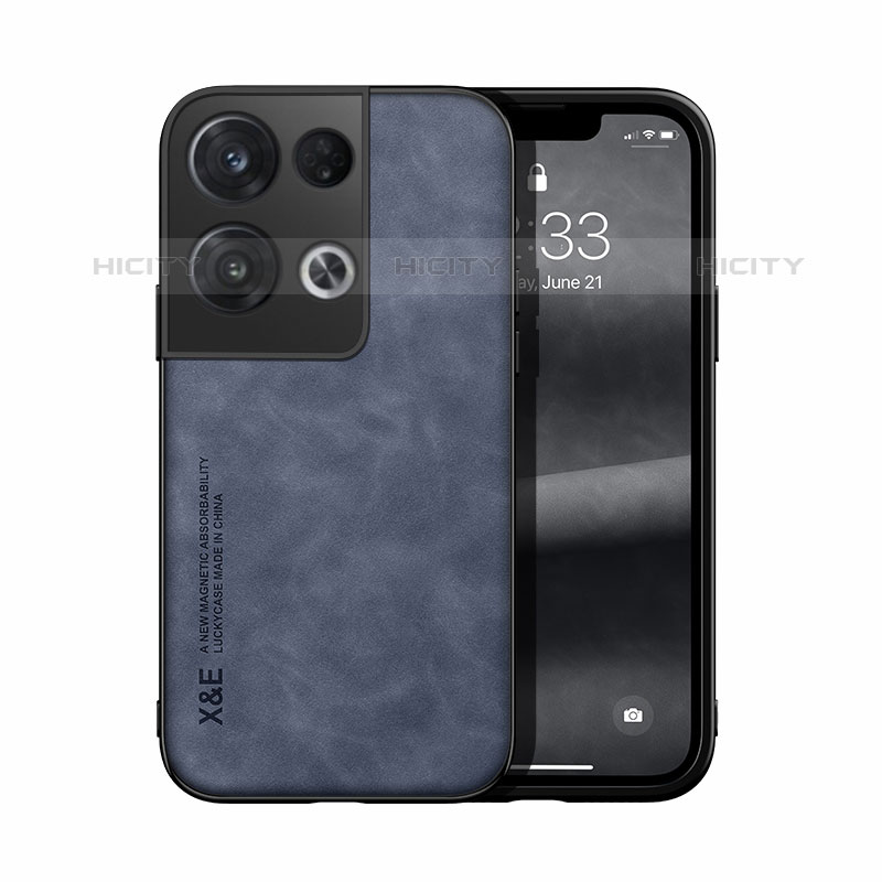 Custodia Lusso Pelle Cover DY1 per Oppo Reno8 Pro 5G Blu