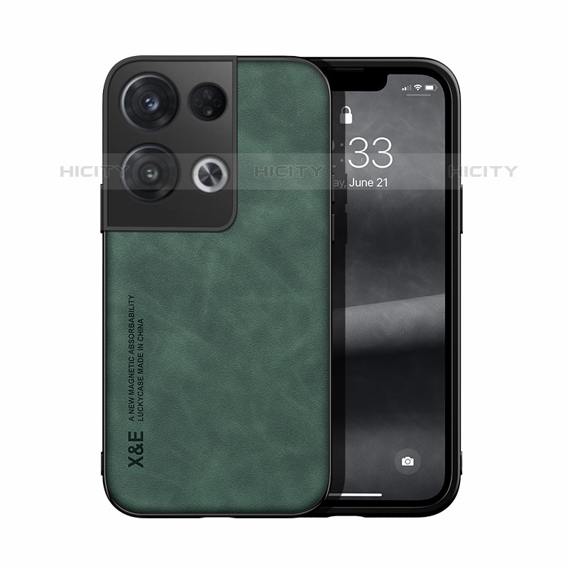 Custodia Lusso Pelle Cover DY1 per Oppo Reno8 Pro 5G Verde