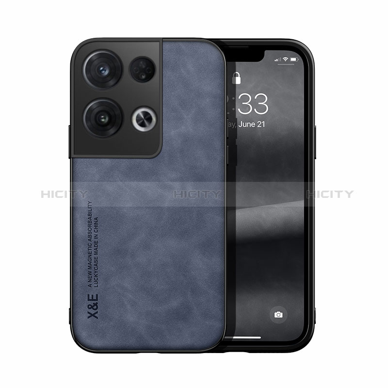 Custodia Lusso Pelle Cover DY1 per Oppo Reno9 Pro+ Plus 5G Blu