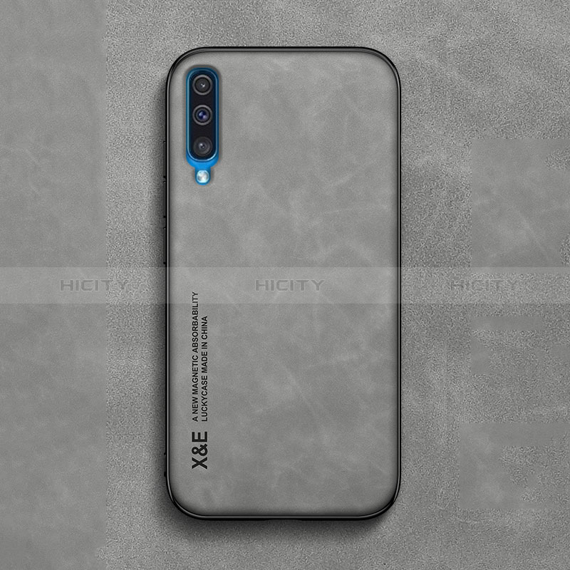 Custodia Lusso Pelle Cover DY1 per Samsung Galaxy A50S Grigio