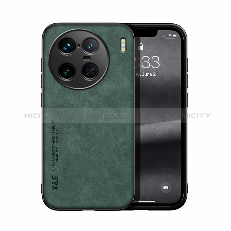 Custodia Lusso Pelle Cover DY1 per Vivo X90 Pro+ Plus 5G Verde