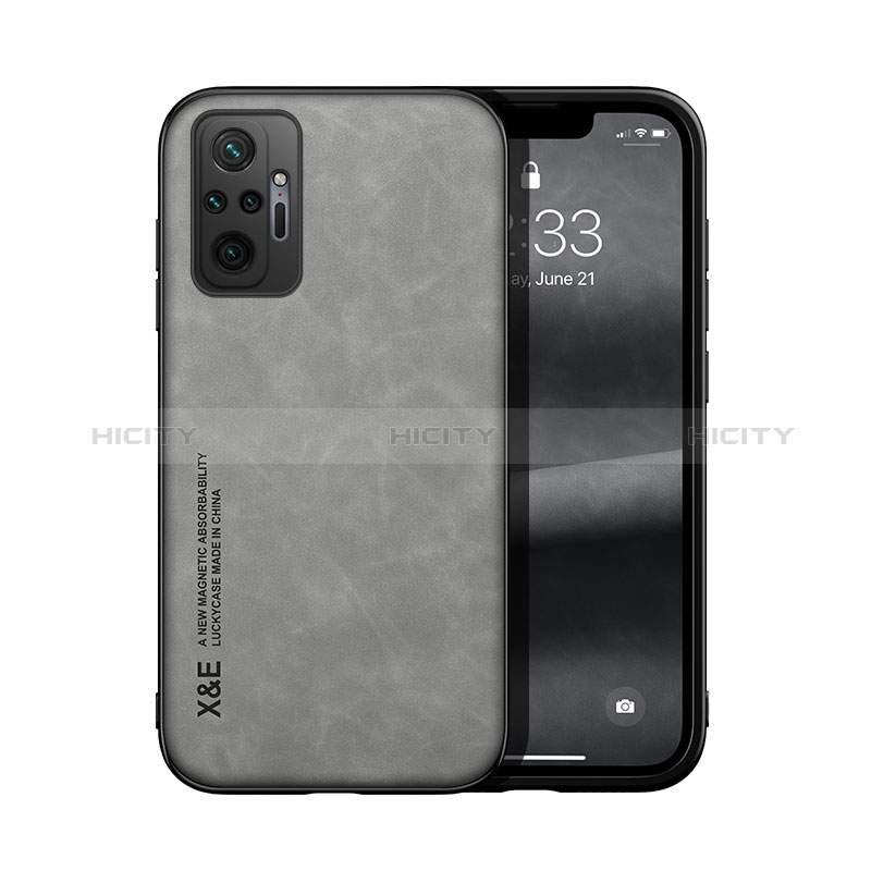 Custodia Lusso Pelle Cover DY1 per Xiaomi Redmi Note 10 Pro 4G Grigio