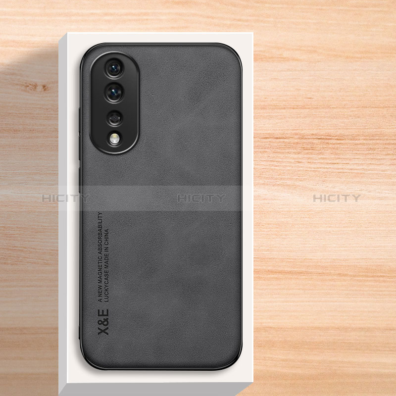 Custodia Lusso Pelle Cover DY2 per Huawei Honor 80 Pro Flat 5G Nero