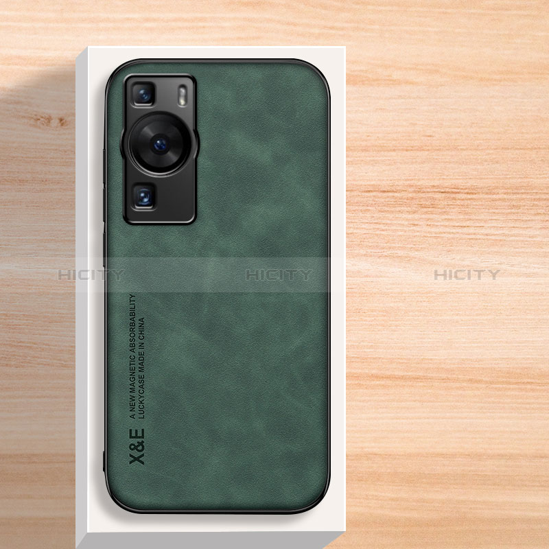 Custodia Lusso Pelle Cover DY2 per Huawei P60 Verde