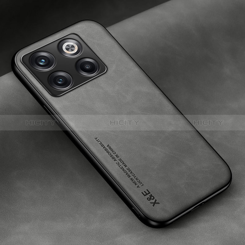 Custodia Lusso Pelle Cover DY2 per OnePlus 10T 5G Grigio