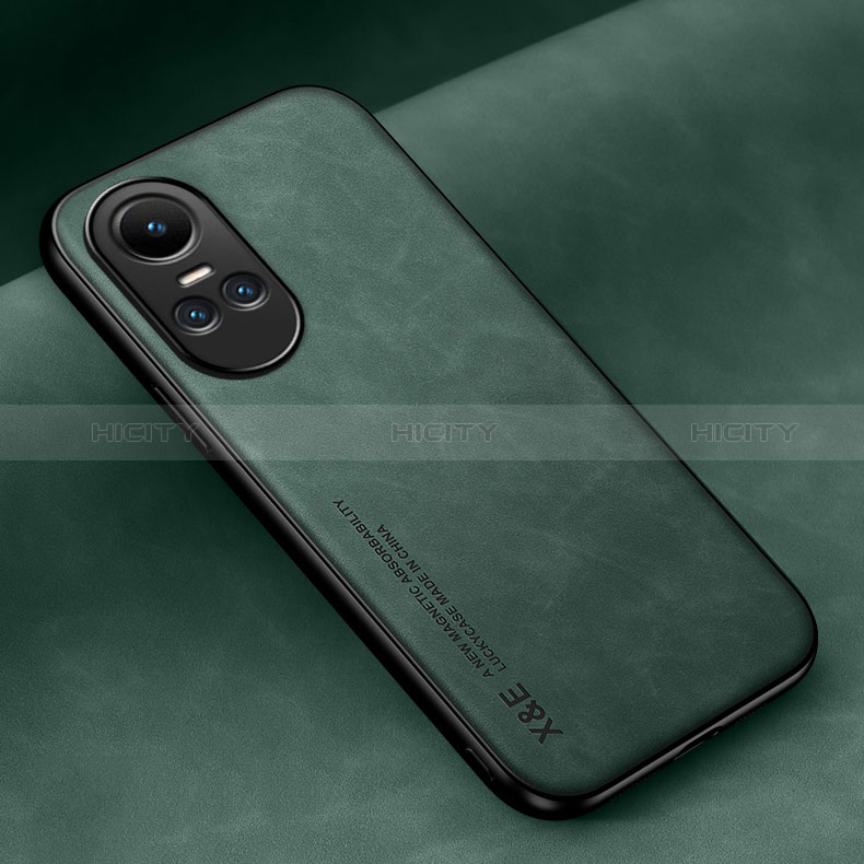 Custodia Lusso Pelle Cover DY2 per Oppo Reno10 5G Verde