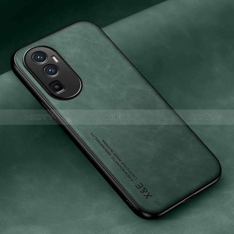 Custodia Lusso Pelle Cover DY2 per Oppo Reno10 Pro+ Plus 5G Verde