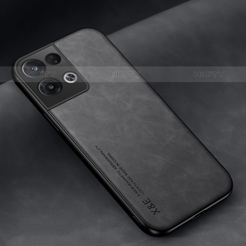 Custodia Lusso Pelle Cover DY2 per Oppo Reno8 5G Nero