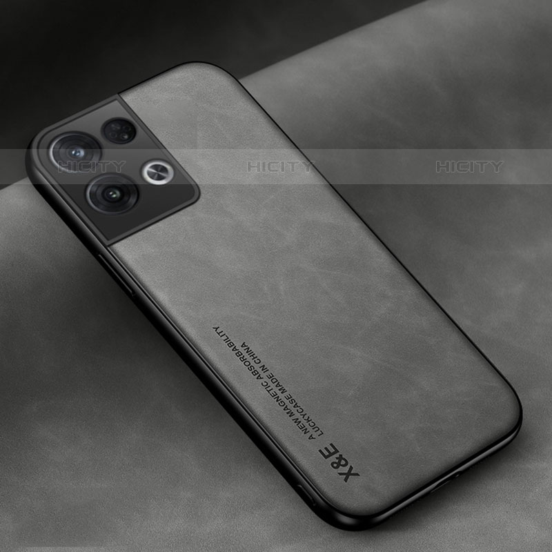 Custodia Lusso Pelle Cover DY2 per Oppo Reno9 Pro 5G Grigio