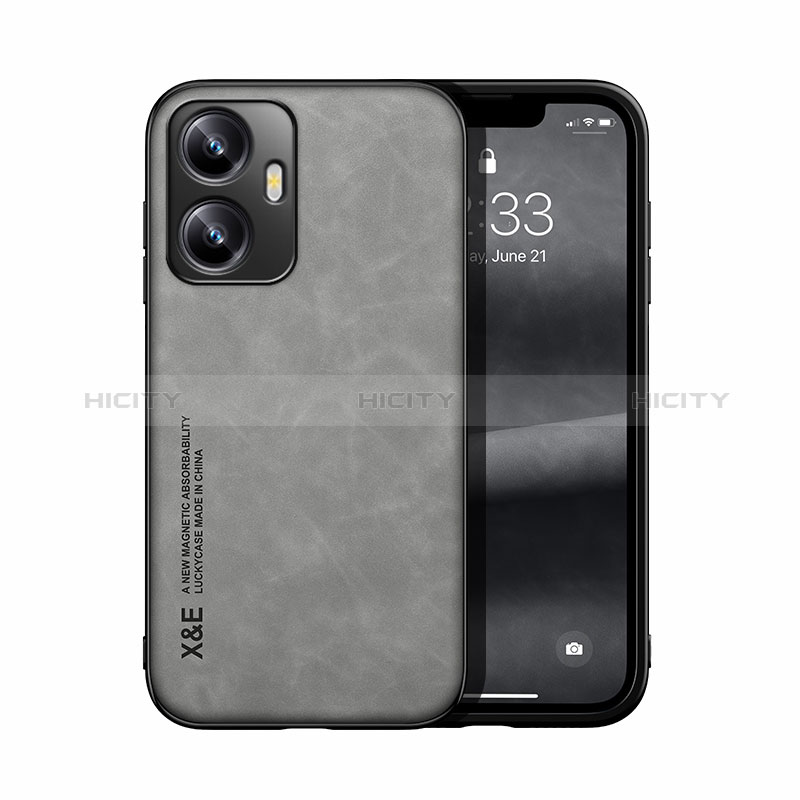 Custodia Lusso Pelle Cover DY2 per Realme Narzo N55 Grigio