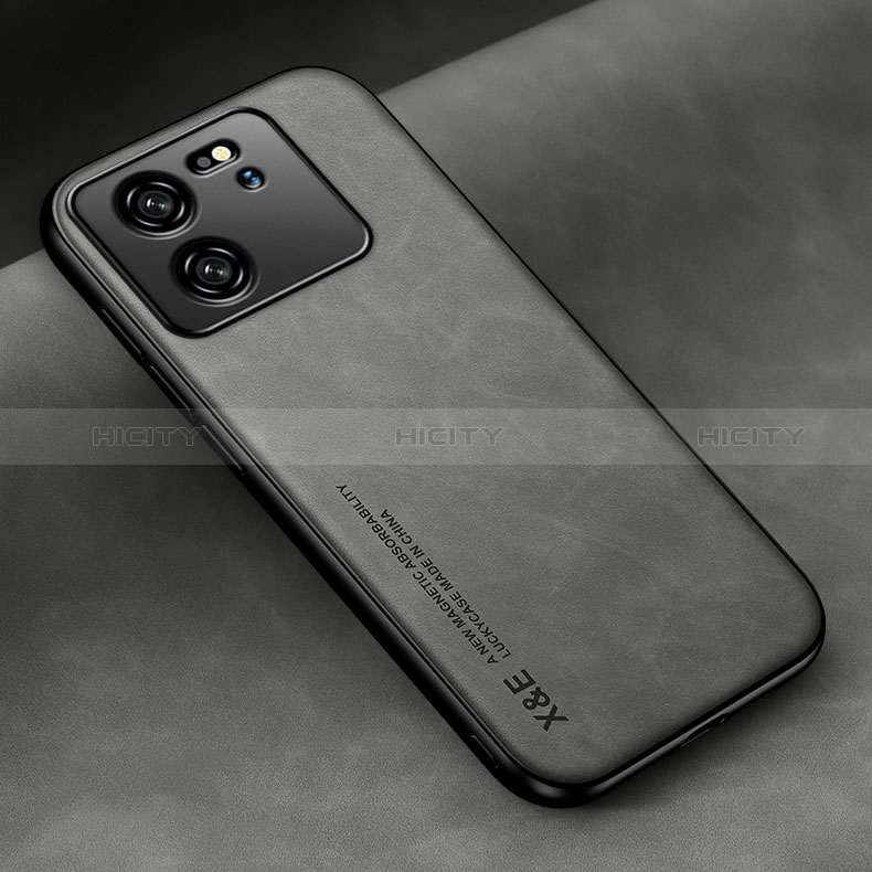 Custodia Lusso Pelle Cover DY2 per Xiaomi Mi 13T 5G Grigio