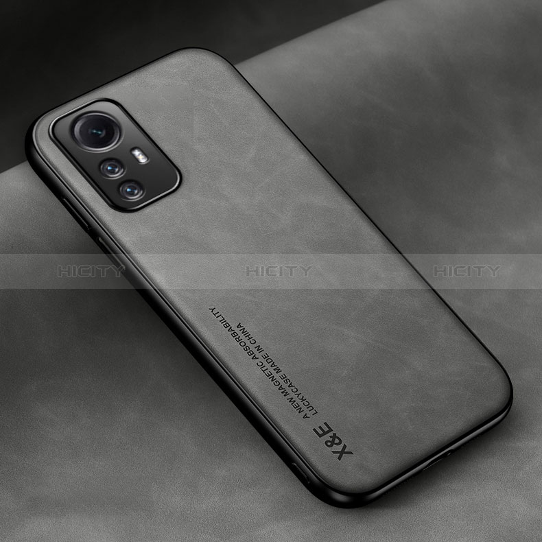 Custodia Lusso Pelle Cover DY2 per Xiaomi Redmi Note 12S Grigio