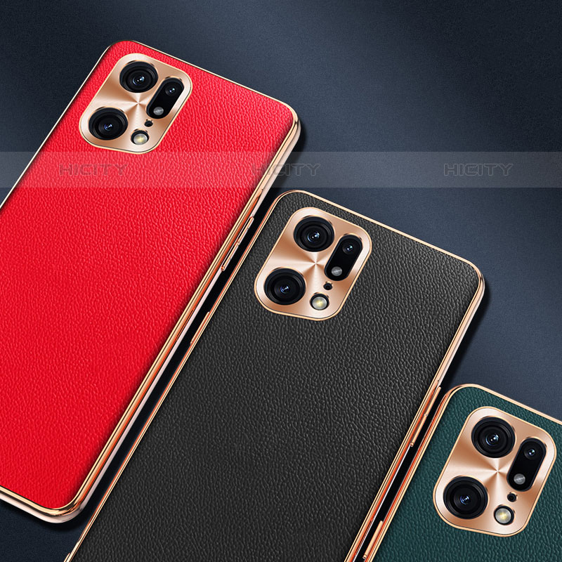 Custodia Lusso Pelle Cover GS1 per Oppo Find X5 Pro 5G