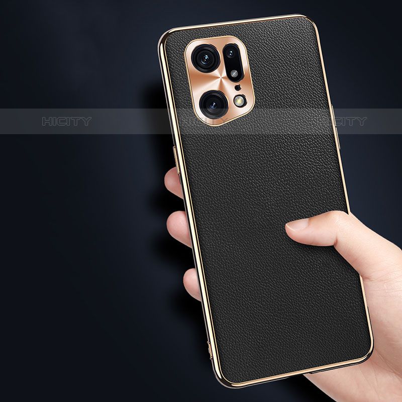 Custodia Lusso Pelle Cover GS1 per Oppo Find X5 Pro 5G