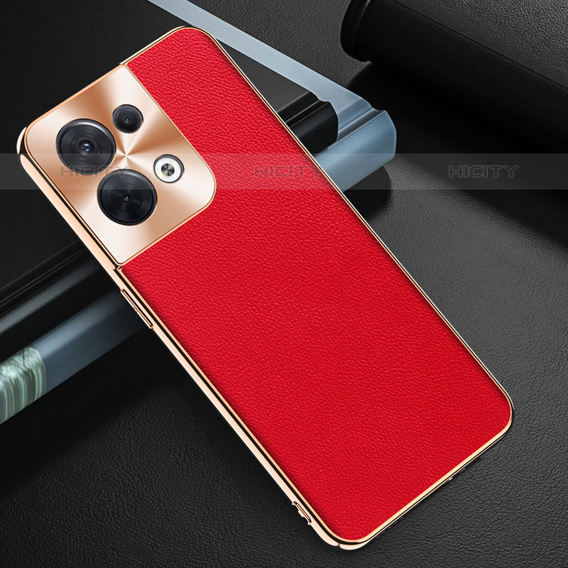 Custodia Lusso Pelle Cover GS1 per Oppo Reno9 5G Rosso