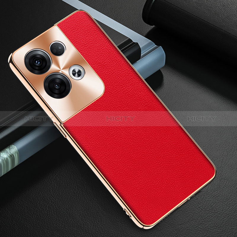 Custodia Lusso Pelle Cover GS1 per Oppo Reno9 Pro+ Plus 5G Rosso