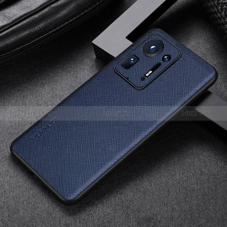 Custodia Lusso Pelle Cover GS1 per Xiaomi Mi Mix 4 5G Blu